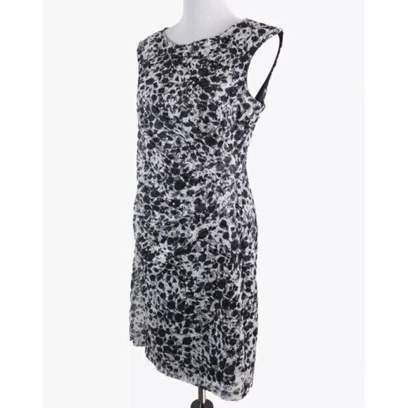 Eliza J Lace Appliqué Dress Sequin Accent Sheath Black White‎ Sz 16 NEW Cocktail - Picture 10 of 11